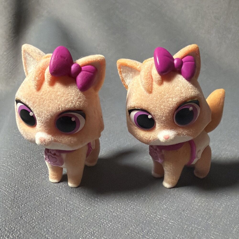 2 Disney Jr T.O.T.S. Tiny Ones Flocked Animal Figures Kitten Cat-G